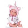 Antonio Juan 85105-3 Jednorožec ružový - realistická bábika bábätko s celovinylovým telom - 21 cm