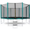 Aga SPORT PRO Trampolína 366 cm Dark Green + ochranná sieť + schodíky