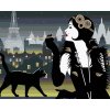 zuty Zuty - Maľovanie Podľa Čísel - Žena S Čiernou Mačkou V Paríži, 80X100 Cm, Plátno (8596530083542)