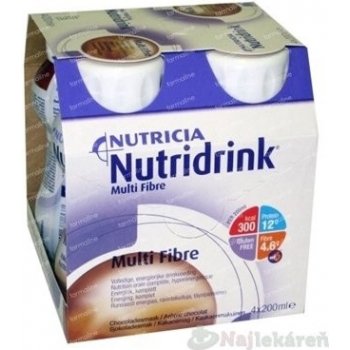 NUTRIDRINK MULTIFIBRE čokoládová príchuť inov.verzia 4 x 200 ml