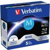 Blu-ray M-DISC BD-R Verbatim 100 GB 4x s potlačou, v plastovom obale, 5 ks v balení