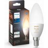 Philips Hue 8719514356658 LED žiarovka 1x4W E14 470lm 2200-6500K sviečka, stmievateľné, Bluetooth, White