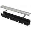 Alcadrain AVZ102-R102 - Vonkajší žľab 100 mm s plastovým rámom a pozinkovaným roštom „C“ profilu A15