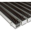hnedá hliníková čistiace kefová vonkajšie vstupná rohož Alu Super - 100 x 150 x 2,2 cm