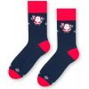 Pánske ponožky Santa a darček - 41-43 / tmavomodrá
