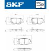 SKF Sada brzdových platničiek kotúčovej brzdy VKBP 90253 A