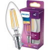 LED žiarovka E14 sviečka B35 6,5W = 60W 806lm 2700K teplá biela FILAMENT LED Classic Philips