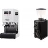 Gaggia Classic E24, white + Stone Espresso Pebble, black