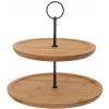 Orion Stojan na servírovanie bambus/kov 2 poschodia