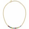 Morellato Hravý pozlátený náhrdelník s farebnými kubickými zirkónmi colori SAVY01