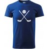 Florbalové hokejky - Klasické pánske tričko vyššej gramáže - XS ( Kráľovská modrá )