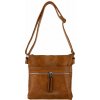 SANDRA dámska crossbody koženková kabelka Svetlohnedá