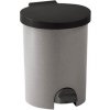 Smetný kôš, s pedálom, sivý, 15 l, luna, CURVER