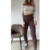 Sim Fashion Rebrované push-up legíny GREY Farba: Čokoládová, Veľkosť: M