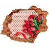 Nálepka fototapeta 3D výhľad Tulipány srdce 90x70 cm