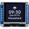 Waveshare 1.5inch OLED Display Module, 128×128 Resolution, SPI / I2C Communication, Black / White Display