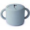 Mushie Silikónový pohárik na snack Powder Blue