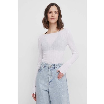 Calvin Klein Jeans Tričko s dlhým rukávom dámsky J20J223114 biela