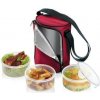 Tescoma FRESHBOX Nosič jedla, s 3 dózami 1,5l, bordeaux 892211.00
