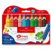 Pastelka Faber-Castell Grippy - 10 farieb, strúhadlo
