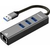 PremiumCord USB-A Hub na LAN 10/100/1000Mbps + 3x USB 3.0 8592220023829