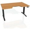 Pracovný stôl Motion Ergo, PO, 2S, 160x70,5-120,5x90 cm, jelša/čierna - 1 kus - 1 KS - pamäťové - 60 mesiacov - elektrický polohovateľný - stôl - 90 cm - Hobis - Motion Ergo - 160 cm - 70,5 - 120,5 cm