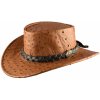 Klobúk austrálsky kožený Scippis Ostrich - svetlo hnedý, M