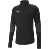 Pánske športové tričko Puma, TEAM FINAL 21 TRAINING 14 ZIP TOP čierna,biela,tmavo sivá XL