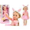mamido Bábika v ružových šatách s kefou a čelenkou 38 cm