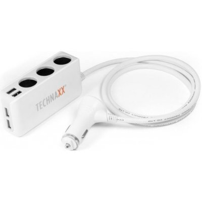 Technaxx Nabíjačka do auta, 4× USB port, 3× zásuvka (TE11) 4592 od 19,3 € -  Heureka.sk