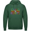 AWDis Hoodie Mikina Nápis Rovnosť je krásna Fľašková zelená