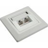 Zásuvka Solarix CAT5E UTP 2 x RJ45 pod omítku bílá