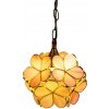 Clayre & Eef Závesné žlté svetlo Tiffany Bloom - Ø 31 * 90 cm E14 / max 1 * 40W - Clayre & Eef