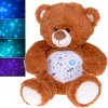 Plyšový medvedík s projektorom hviezd a ukolísankami, nočná lampička na zaspávanie