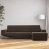 Nueva Textura poťahy HARMONIA tabaková sedačka s otomanom vpravo 210 - 320 cm