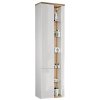 CMD Skrinka do kúpeľne BAHAMA WHITE 800 dub wotan/alpská biela/biely vysoký lesk MDF/laminát 45 cm x 170 cm x 33 cm