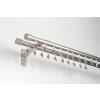 Garniža hliníková koľajničková profil H Ø19/19 mm dvojradová Satin nikel