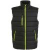 Regatta Pánska prešívaná vesta TRA892 Black-Lime XXL
