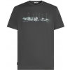 Pánske tričko Icebreaker Men Merino 150 Tech Lite SS Tee The Peaks Veľkosť: L / Farba: tmavosivá