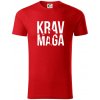 Nápis Krav Maga - Tričko z organickej bavlny - 2XL ( Červená )