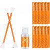 10Pcs Double-Headed Cleaning Stick + 20ML Cleaning Solution, CMOS APS-C Frame 16mm Cleaning Cloth Sticks Set K&F Concept
