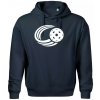 Florbal lopta - Oversized mikina pánska Moon - kratšia + širšia - M ( Tmavomodrá (veľmi tmavá - skoro čierna) )