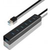 AXAGON HUE-SA7BP, 7x USB3.0 ALU CHARGING hub vč. AC adapteru HUE-SA7BP