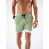 BrainMax pánske 2v1 kraťasy, zelené Veľkosť: XL Kraťasy pre mužov so spodnou elastickou vrstvou pre maximálne pohodlie pri tréningu