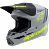 Prilba ALPINESTARS S-M3 Radium, detská 2025 (sivá matná/žltá fluo/čierna) M