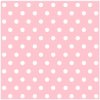 Party Ružové servítky s bielymi bodkami 10ks