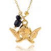ELENYS Angel Noir - pozlátený náhrdelník 18K žlté zlato Dĺžka: 40+5 cm / max. 45 cm pozlátený náhrdelník 18K žlté zlato