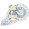 Doudou Dárková sada - Plyšový pejsek s dečkou z BIO bavlny 22 cm