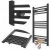 Vodný kúpeľňový radiátor Granitan 322 W 500 x 800 mm čierny