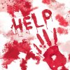 Amscan Krvavé servítky - HELP 33 x 33 cm